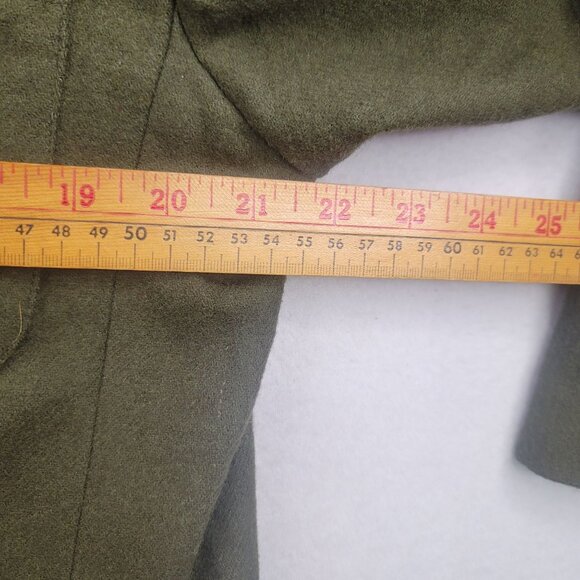 VTG Deadstock Jantzen Classics Olive Green Wool Blazer Embroidered Pocket Size 8 - Picture 9 of 12